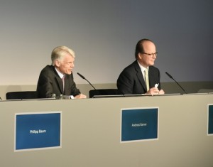 Andreas Berner (links) und Hubertus von Baumbach bei der Annual Press Conference 2015 | Foto: Boehringer Ingelheim