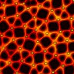 Rastertunnelmikroskopische Aufnahme des quasikristallinen Netzwerks aus mit para-Quaterphenyl–Dicarbonitril vernetzten Europium-Atomen | Foto: J. I. Urgel / TUM